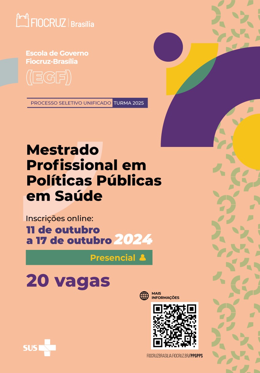 Mestrado Profissional em Políticas Públicas em Saúde inscrições